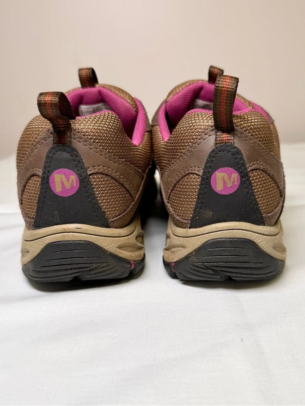 Merrell Otter Hiking Shoes Brown Pink Trail Outdoor Sneakers Women’s 9.5